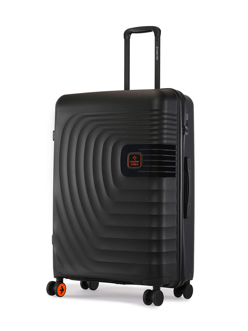 Nasher Miles Boston Polypropylene Small-Medium-Large Black Trolley Bags (55-65-75 cm)